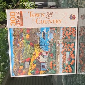 MasterPieces Town & Country Puzzle Autumn Morning Art Poulin 300 Pieces EZ Grip‎